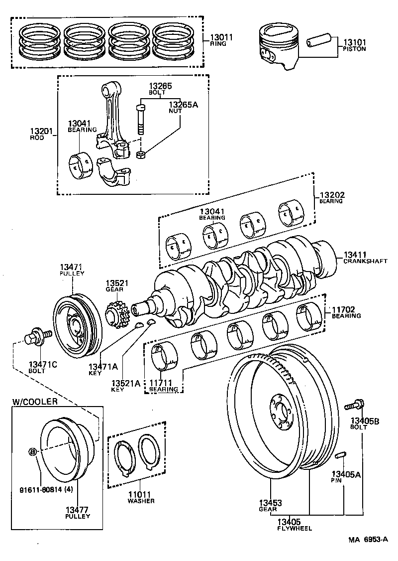 88451-28010 PULLEY, CRANKSHAFT, NO.2 product image