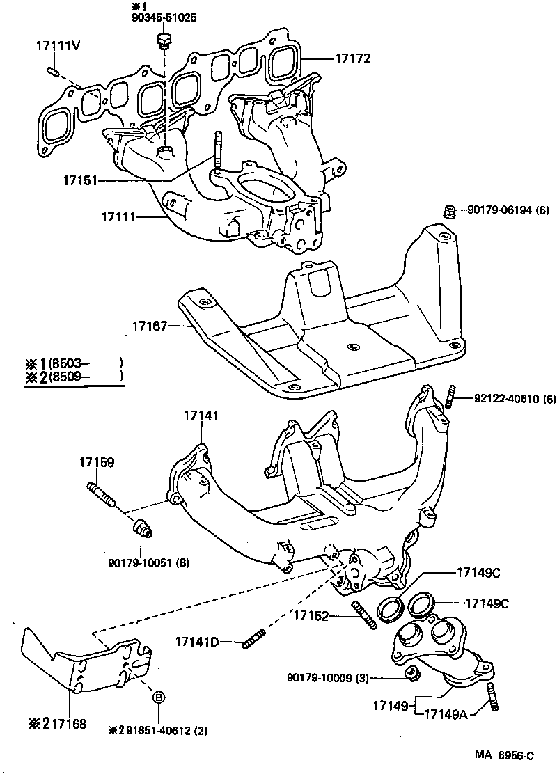 17101-70030 MANIFOLD, INTAKE product image