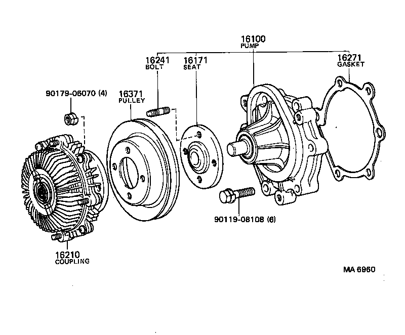 16210-54040 COUPLING ASSY, FLUID product image