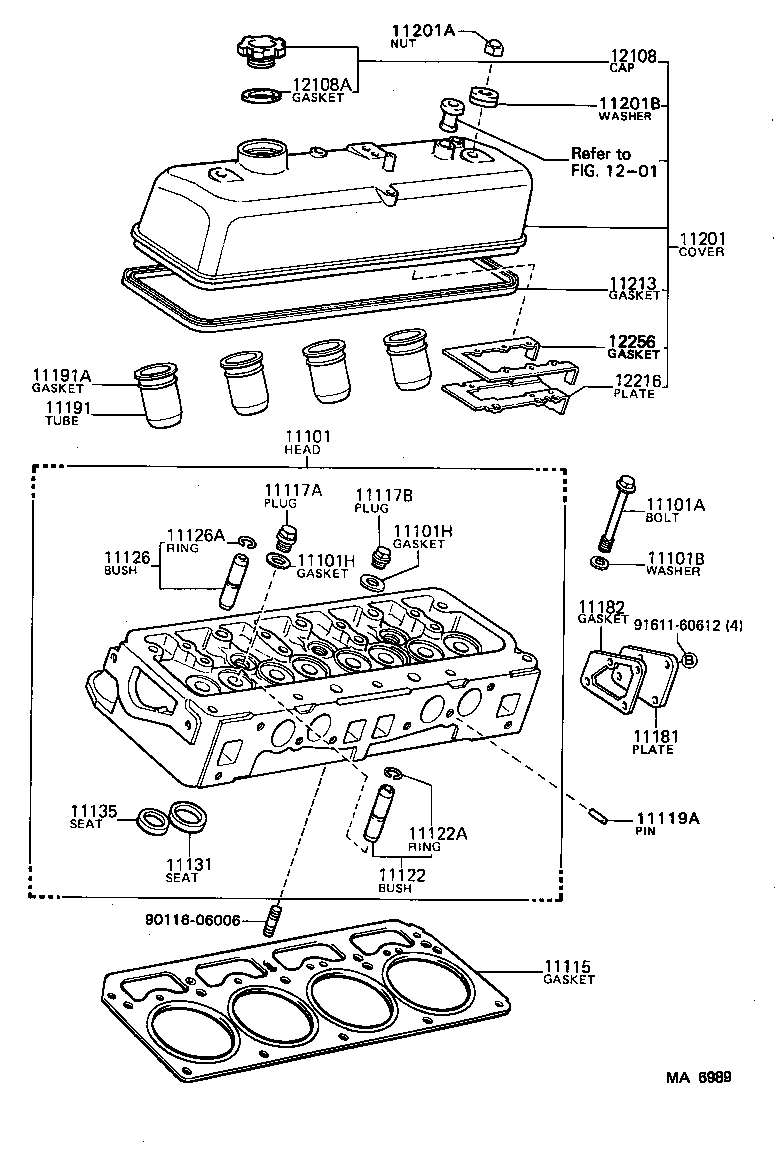 11101-63012 HEAD SUB-ASSY, CYLINDER product image