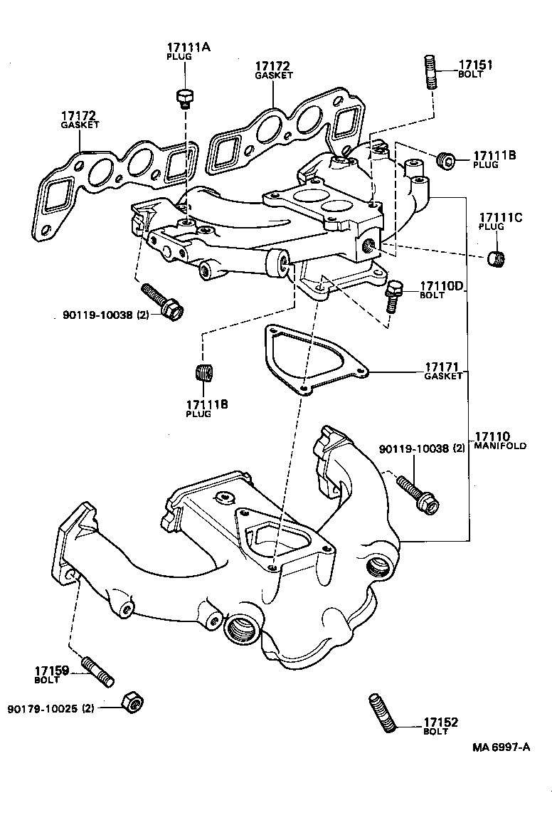 90116-08004 BOLT, STUD(FOR TURBOCHARGER STAY) product image