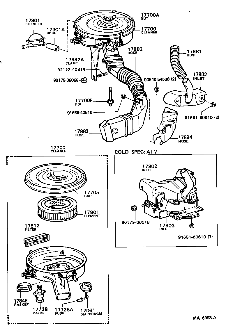 17700-28080 CLEANER ASSY, AIR product image