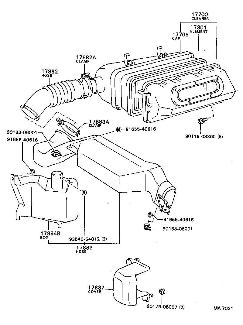 17705-26050 CAP SUB-ASSY, AIR CLEANER product image