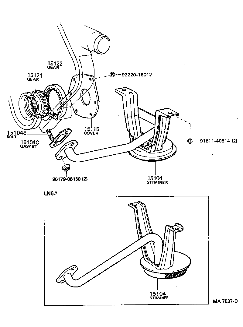 15115-71015 COVER, OIL PUMP product image