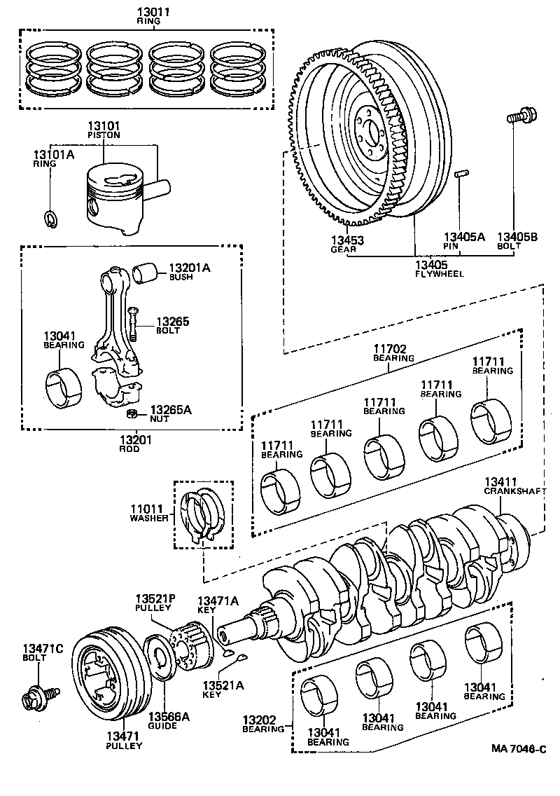 88451-28010 PULLEY, CRANKSHAFT, NO.2 product image
