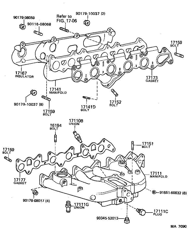 17101-70030 MANIFOLD, INTAKE product image