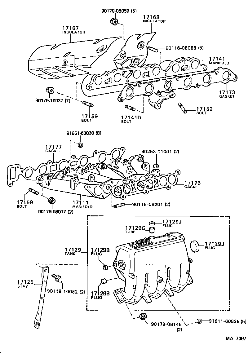 17101-70030 MANIFOLD, INTAKE product image