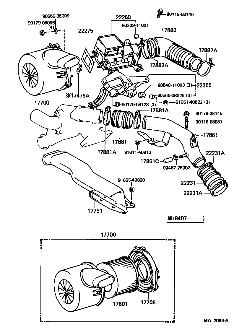 17705-70020 CAP SUB-ASSY, AIR CLEANER product image