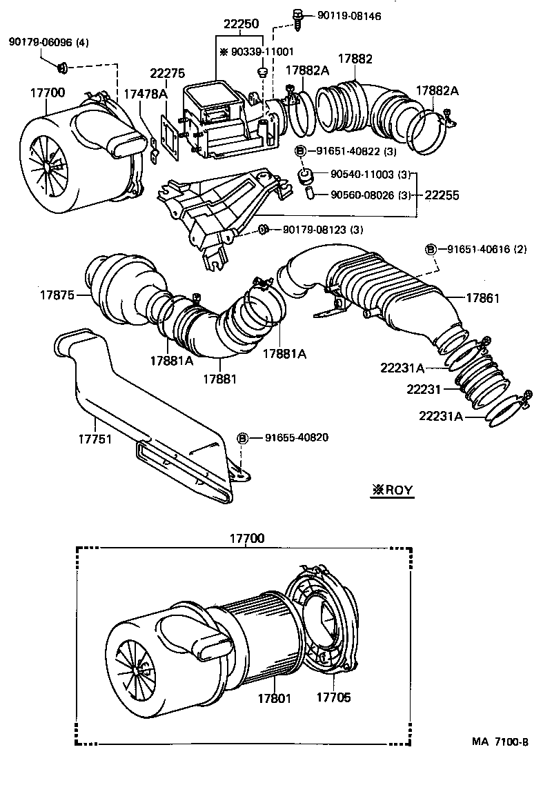 17705-43050 CAP SUB-ASSY, AIR CLEANER product image