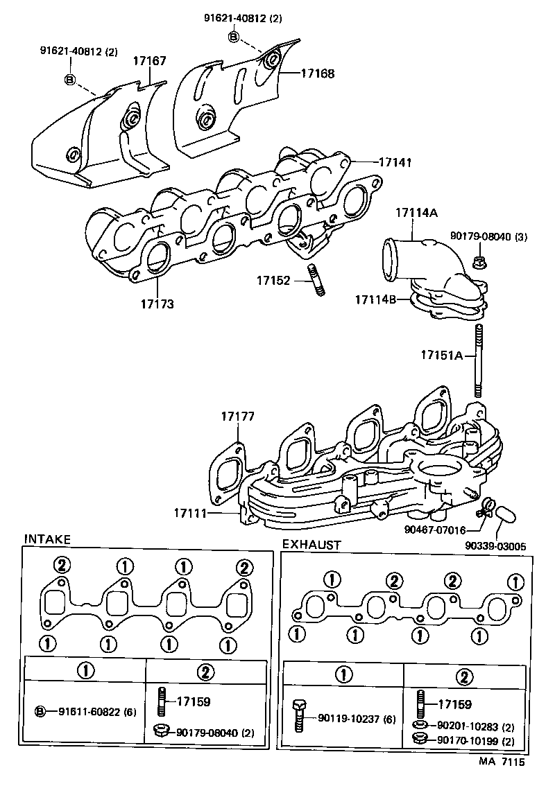 17101-70030 MANIFOLD, INTAKE product image