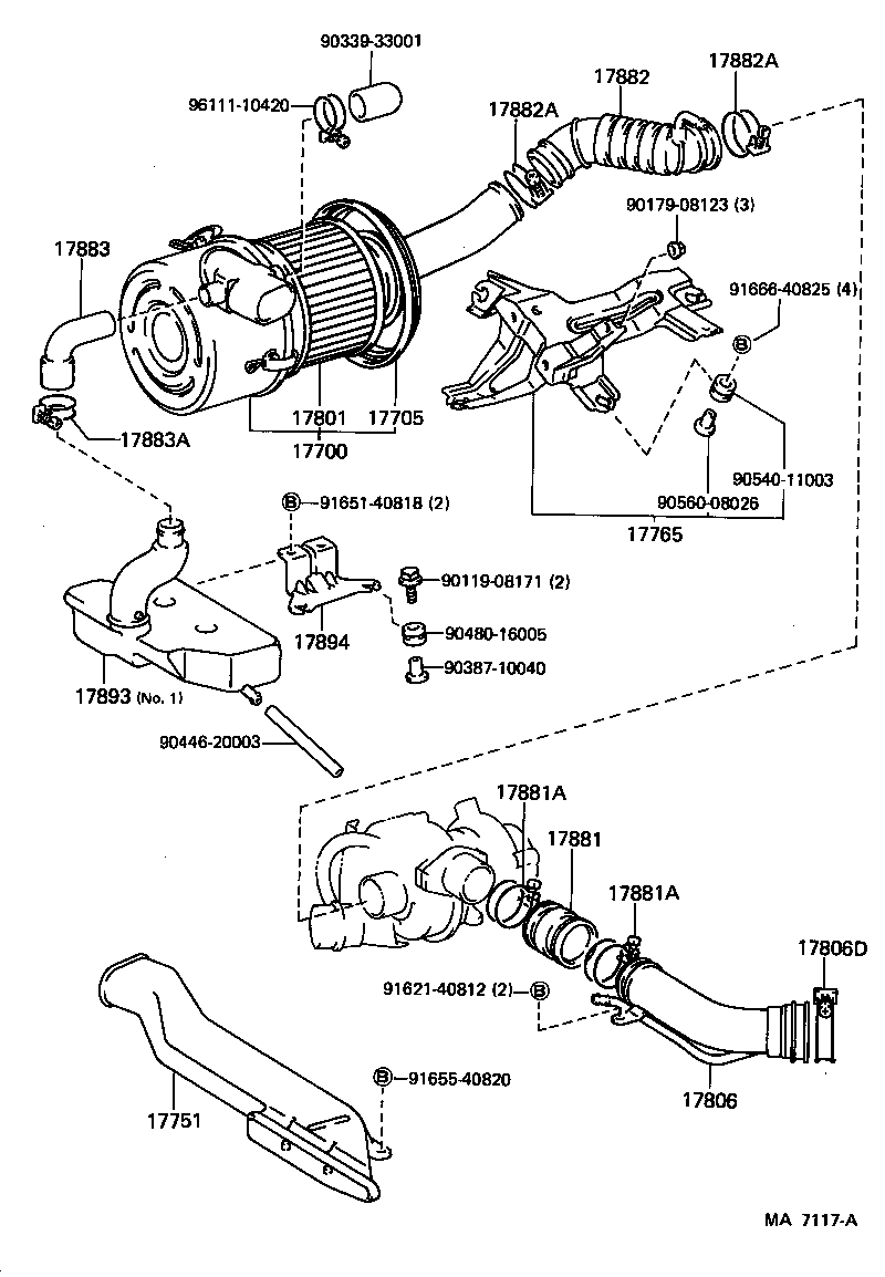 17705-70020 CAP SUB-ASSY, AIR CLEANER product image