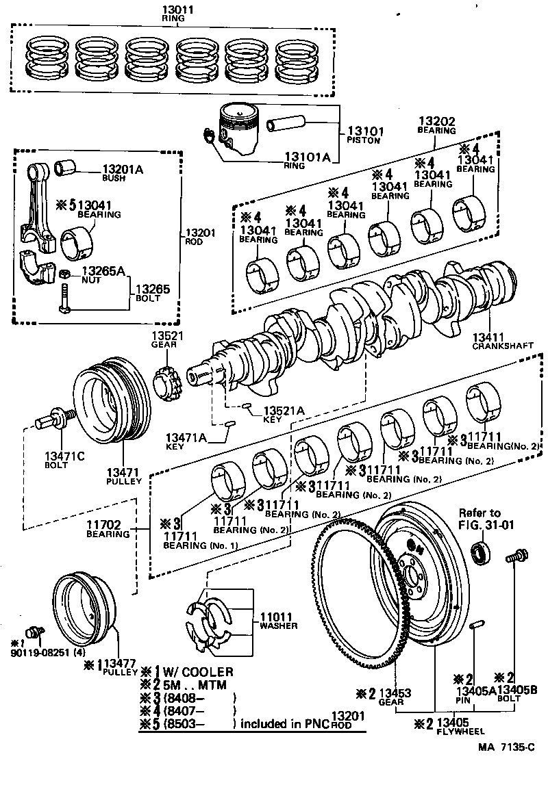 88451-28010 PULLEY, CRANKSHAFT, NO.2 product image