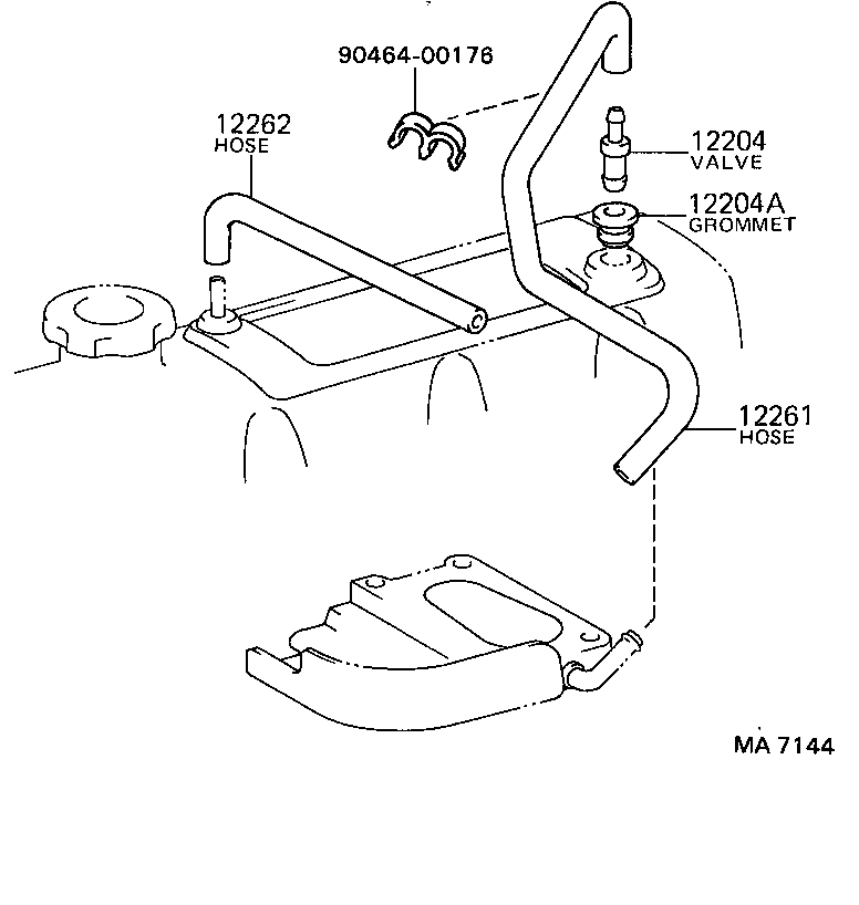 12261-71021 HOSE, VENTILATION product image