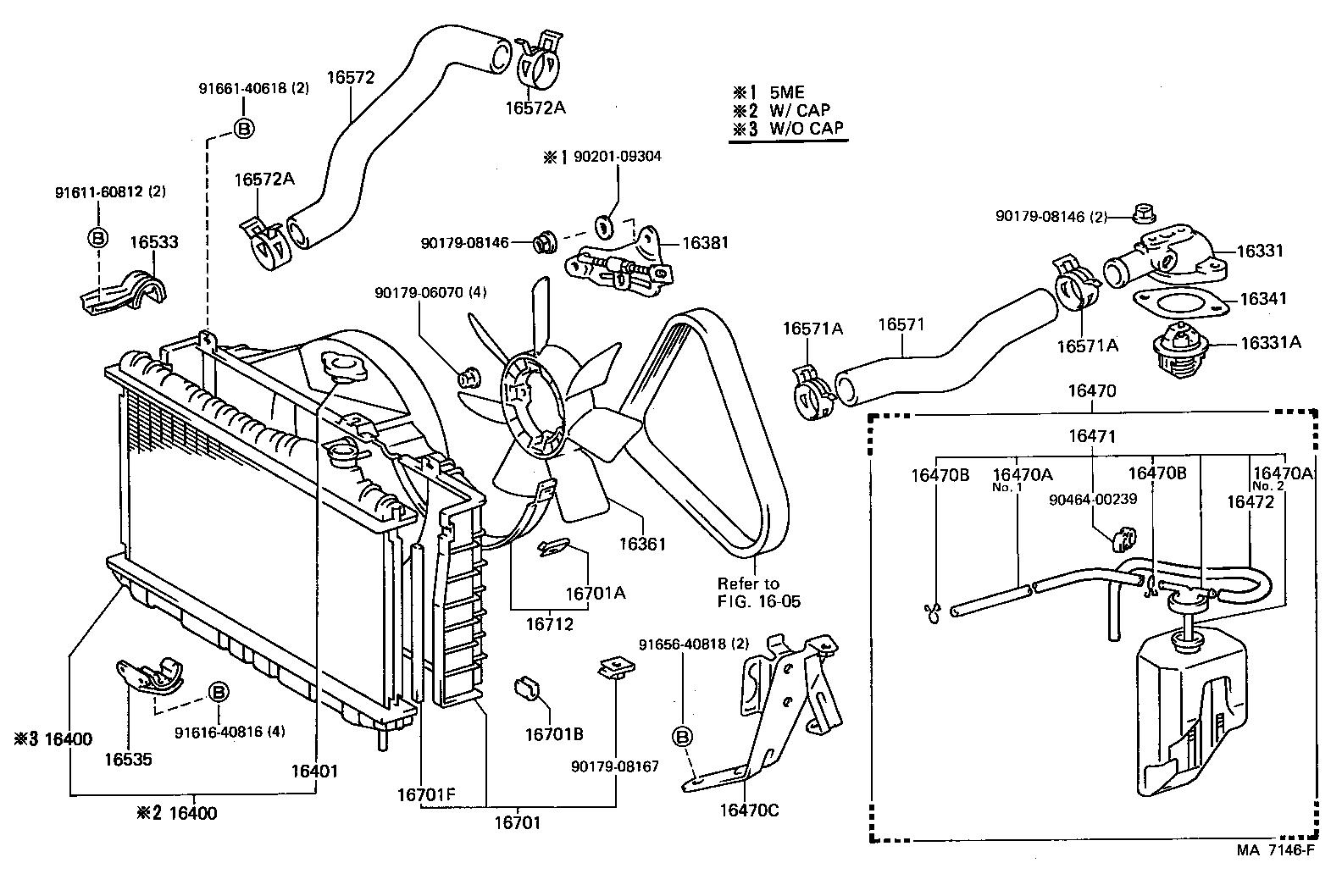 16261-54021 HOSE, WATER BY-PASS product image