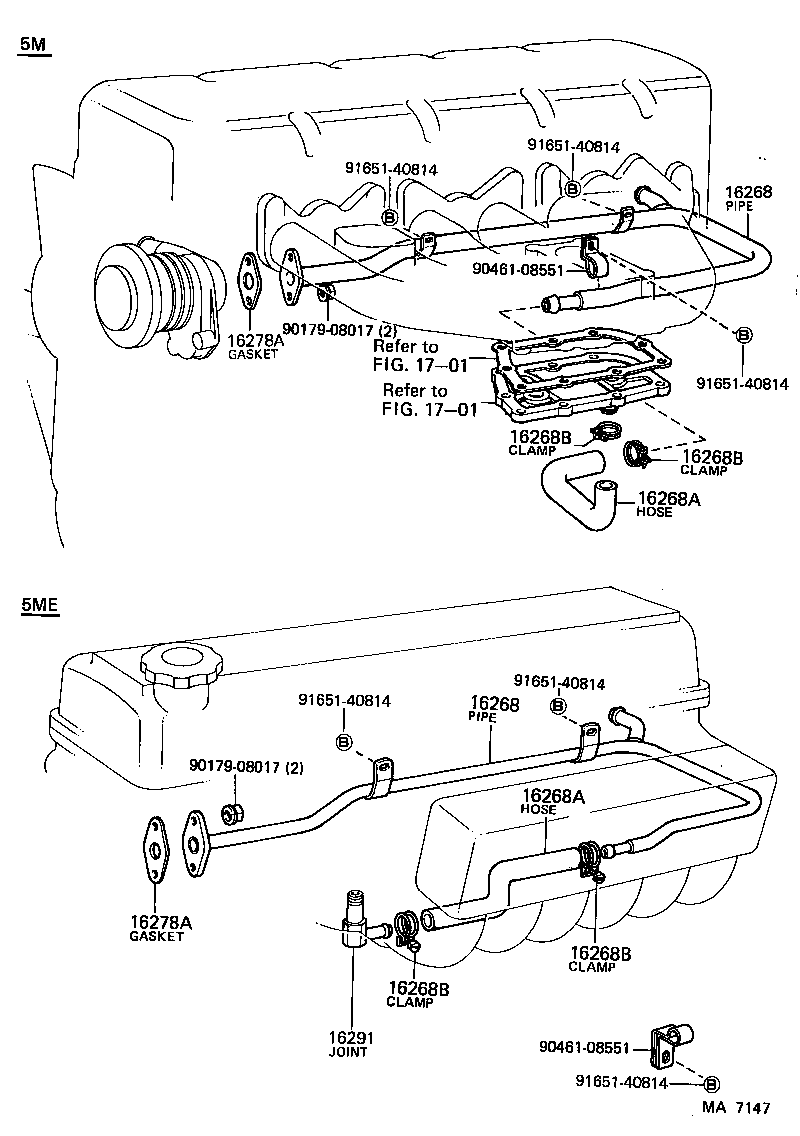 16261-54021 HOSE, WATER BY-PASS product image