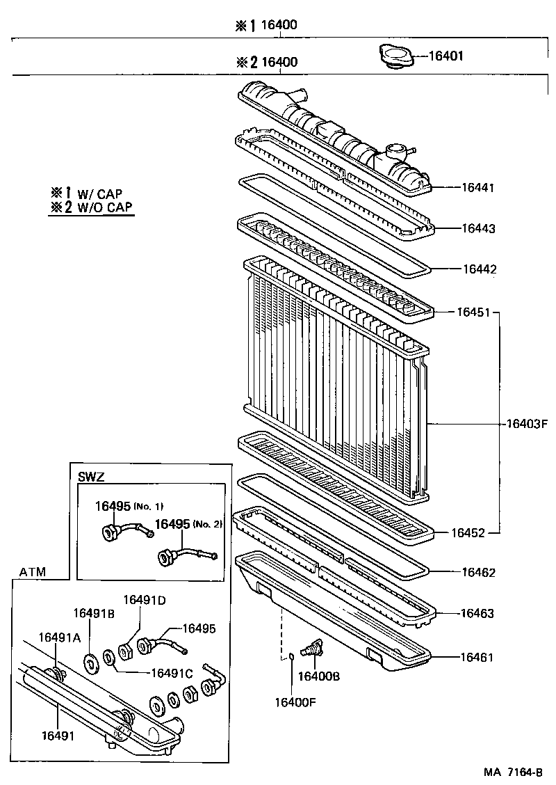 16261-54021 HOSE, WATER BY-PASS product image