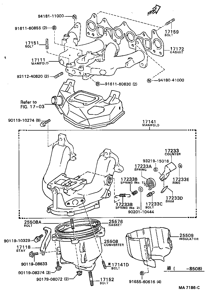 90445-16014 HOSE, INTAKE MANIFOLD WATER product image