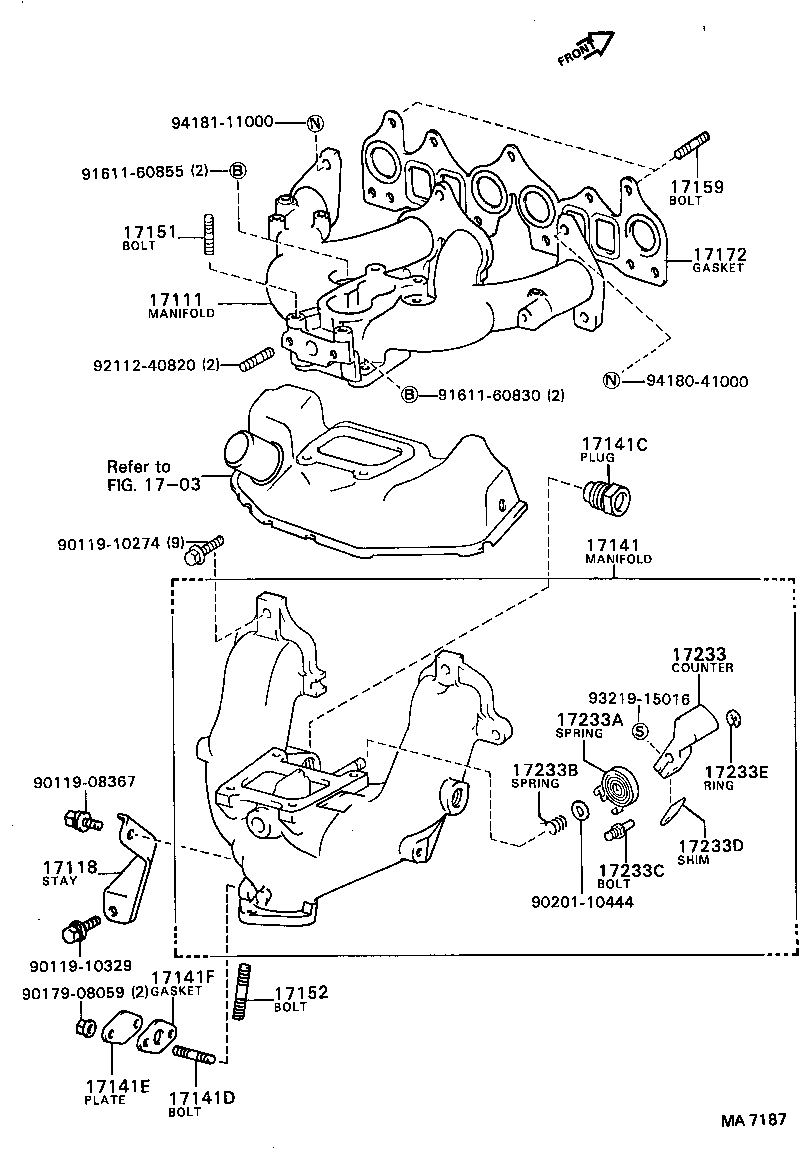 17111-63040 MANIFOLD, INTAKE product image