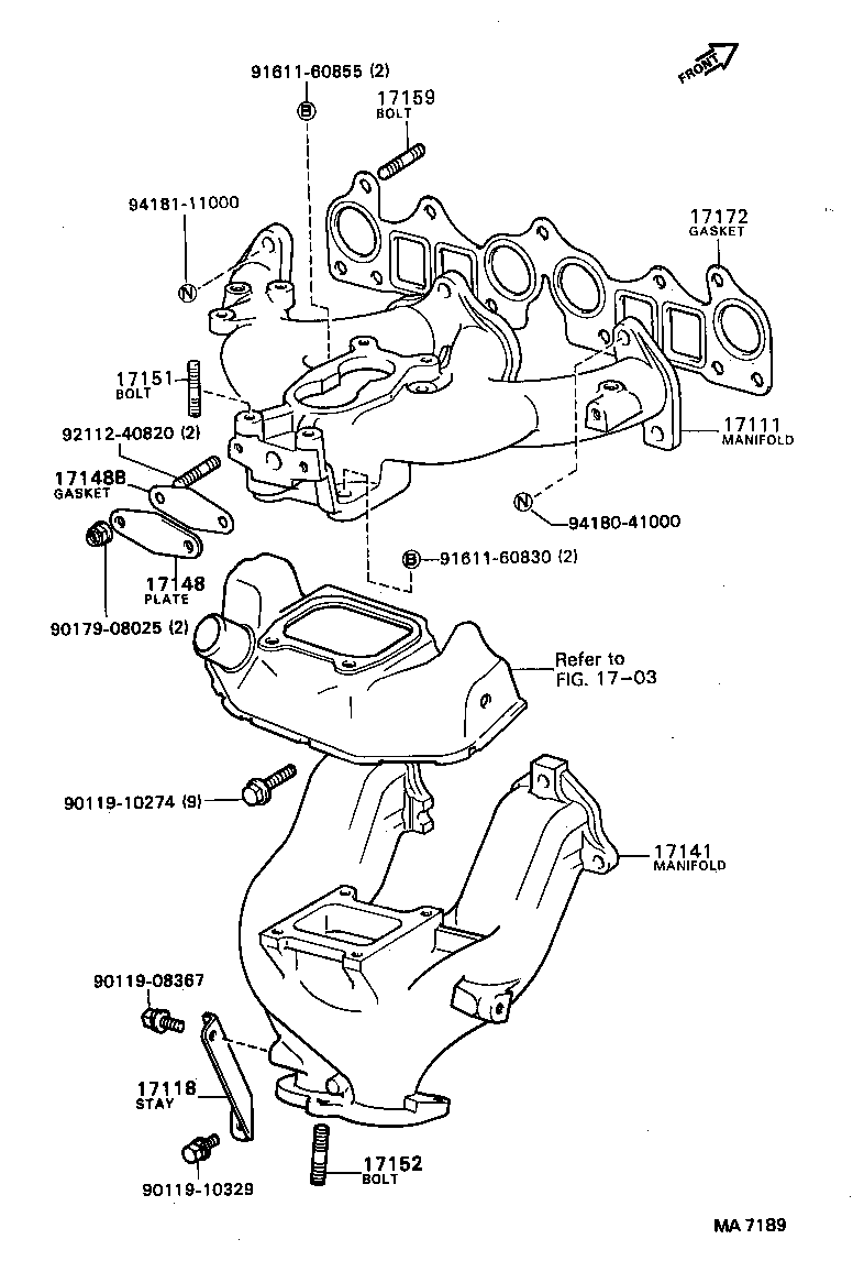 17111-63040 MANIFOLD, INTAKE product image