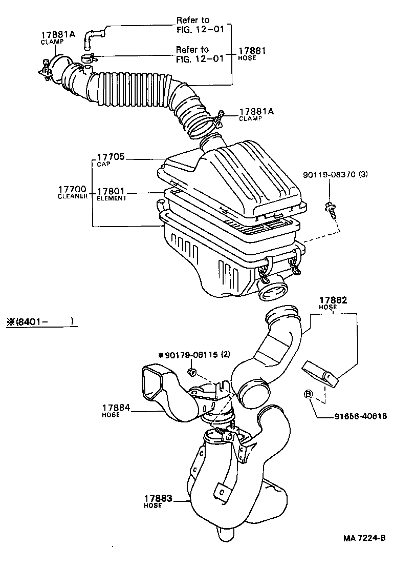 17705-63070 CAP SUB-ASSY, AIR CLEANER product image