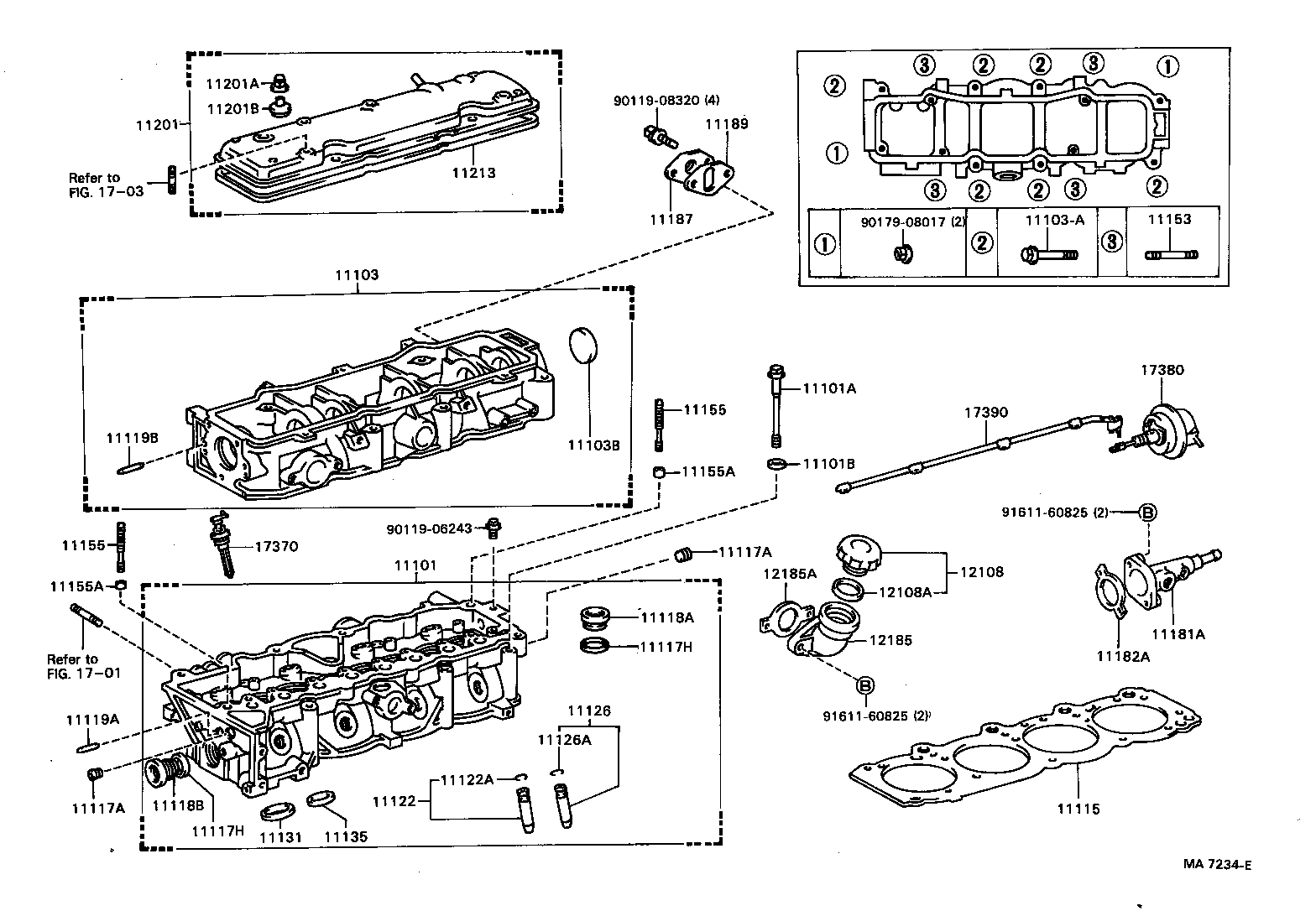11101-88380 HEAD SUB-ASSY, CYLINDER product image