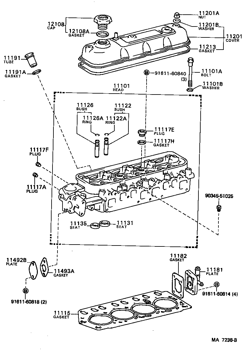11101-54080 HEAD SUB-ASSY, CYLINDER product image