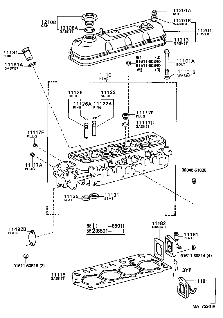 11101-70050 HEAD SUB-ASSY, CYLINDER product image
