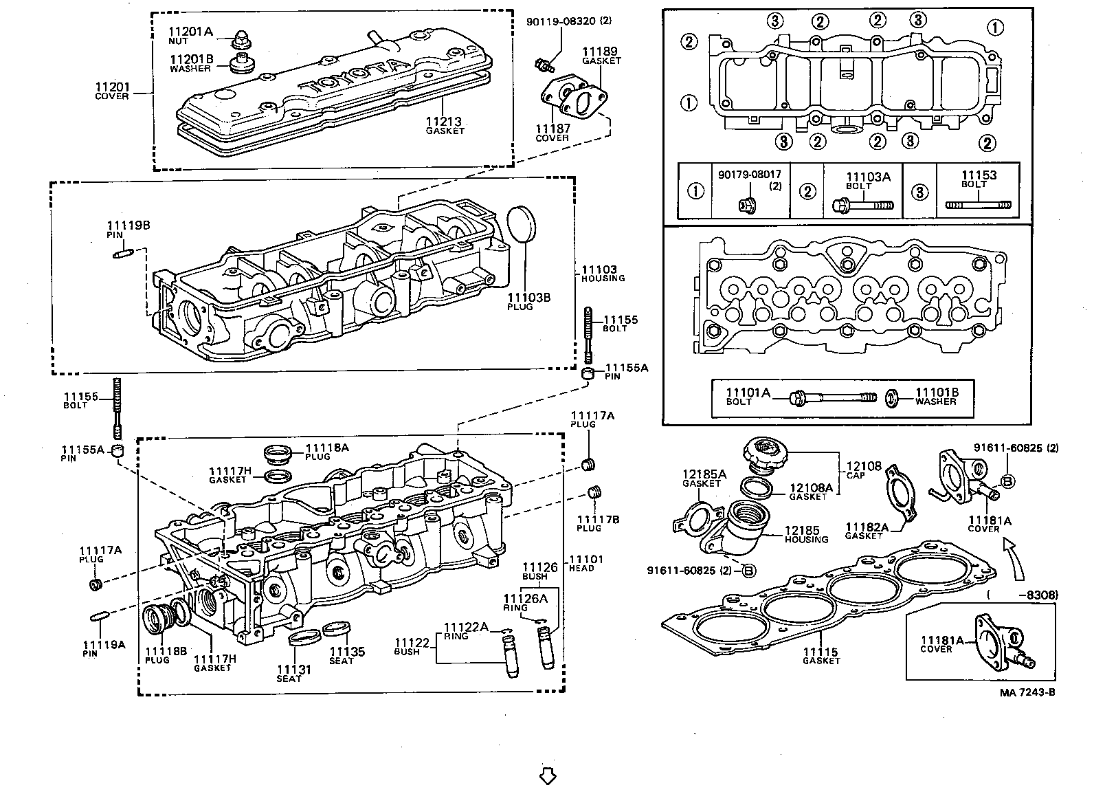 11101-72011 HEAD SUB-ASSY, CYLINDER product image