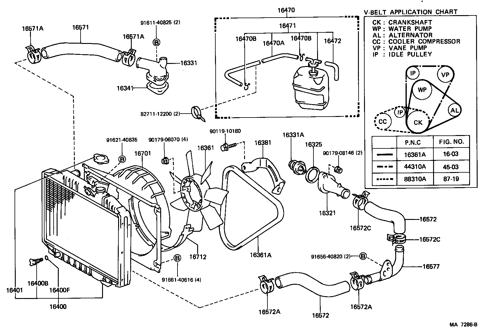 16261-13030 HOSE, WATER BY-PASS product image