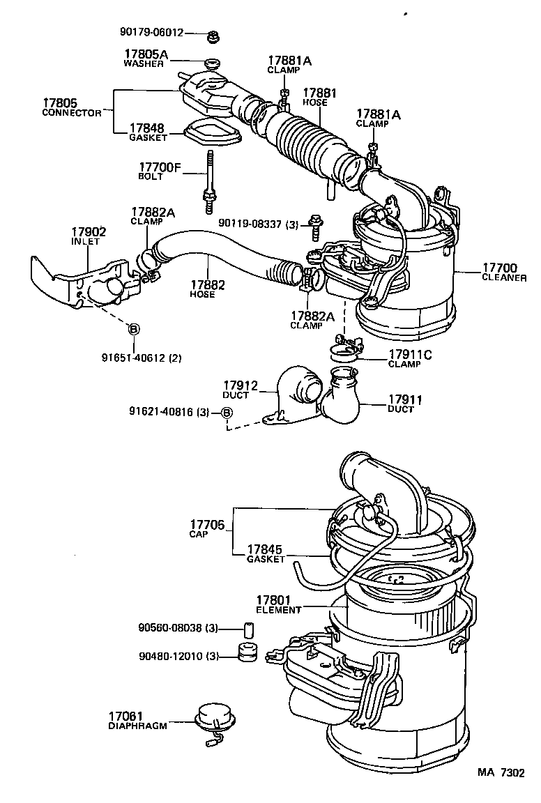 17700-71020 CLEANER ASSY, AIR product image