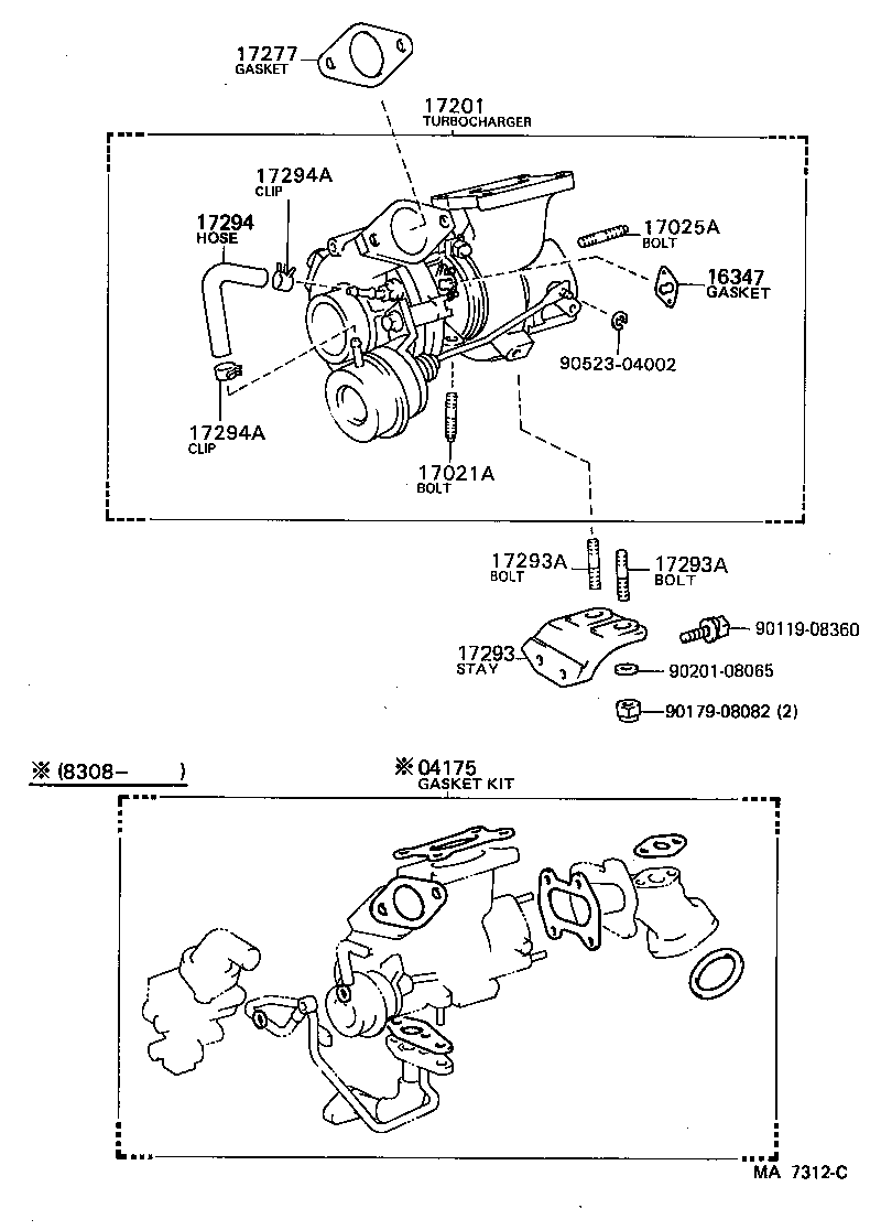 90116-08004 BOLT, STUD(FOR TURBOCHARGER STAY) product image