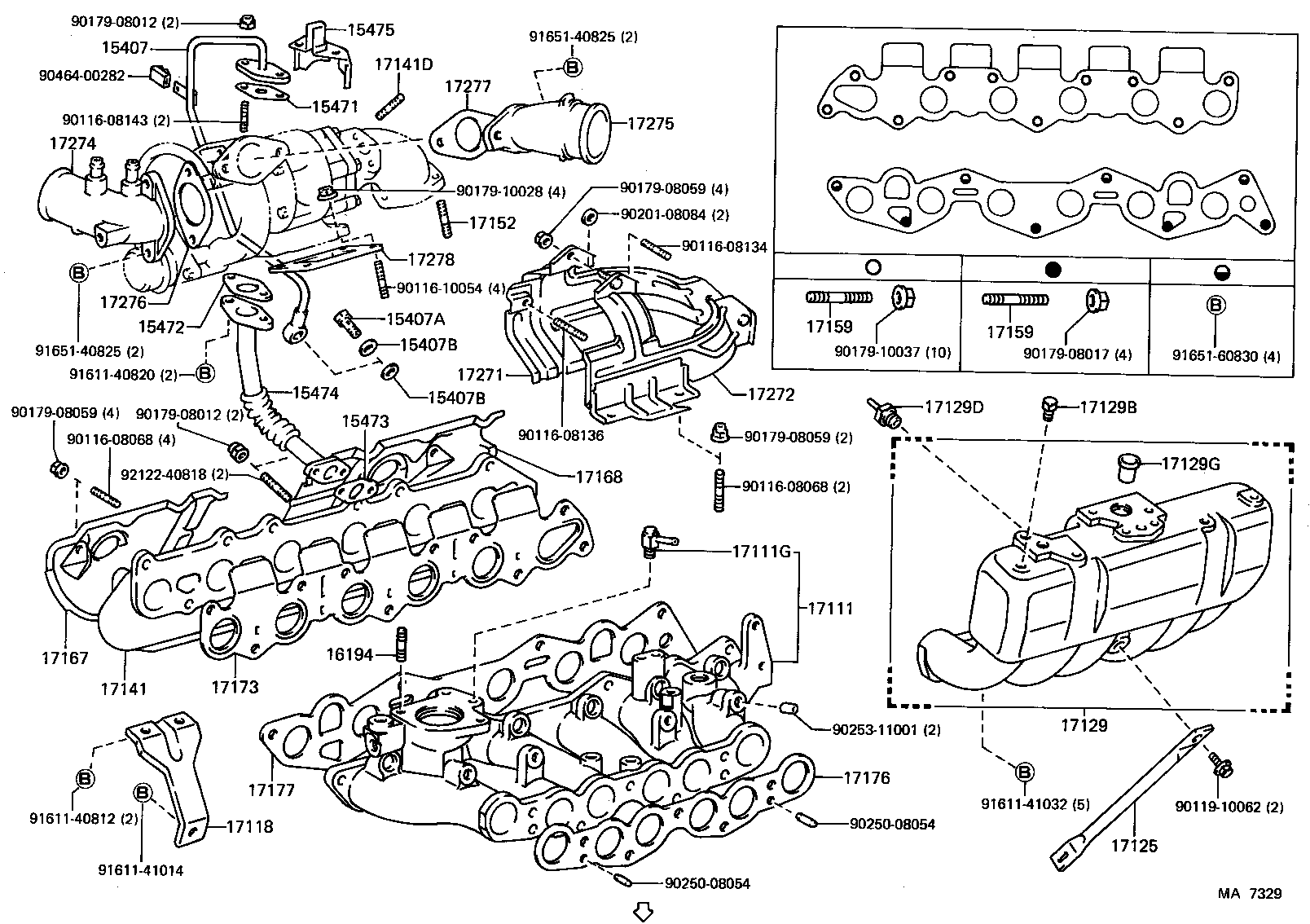 17101-70030 MANIFOLD, INTAKE product image