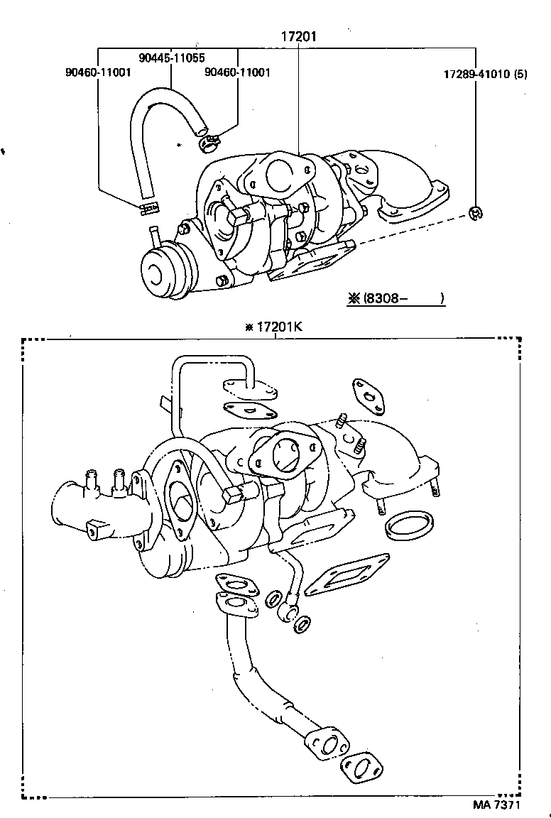 17141-54020 MANIFOLD, EXHAUST product image