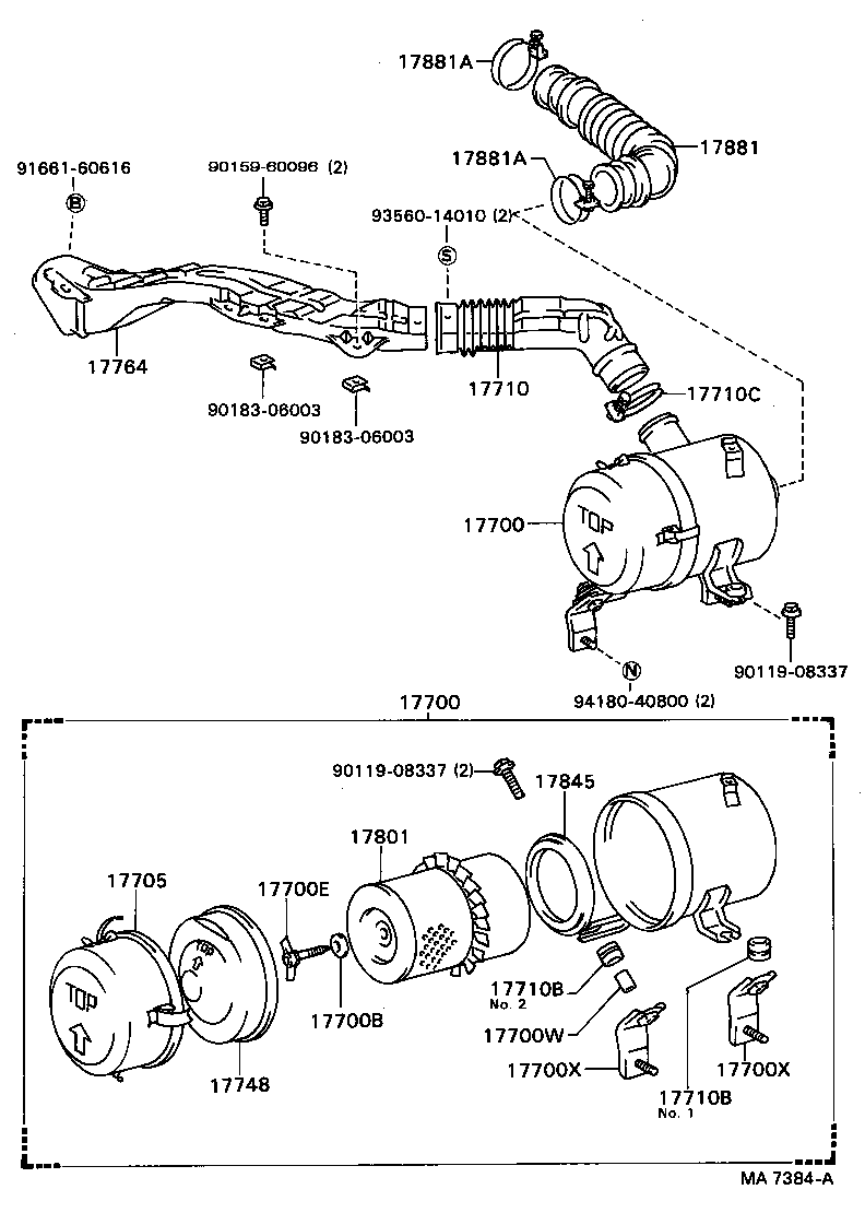 17703-87602 CAP SUB-ASSY, AIR CLEANER product image