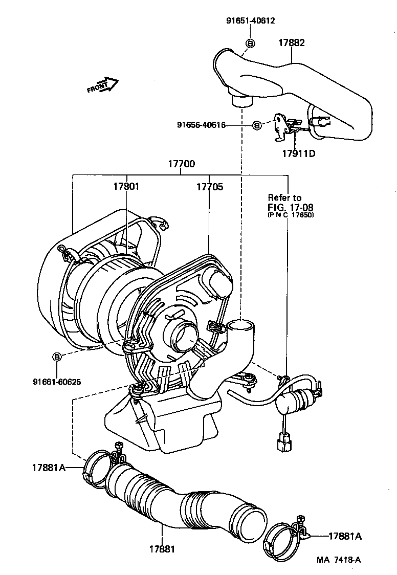96111-10490 CLAMP, HOSE(FOR AIR CLEANER) product image