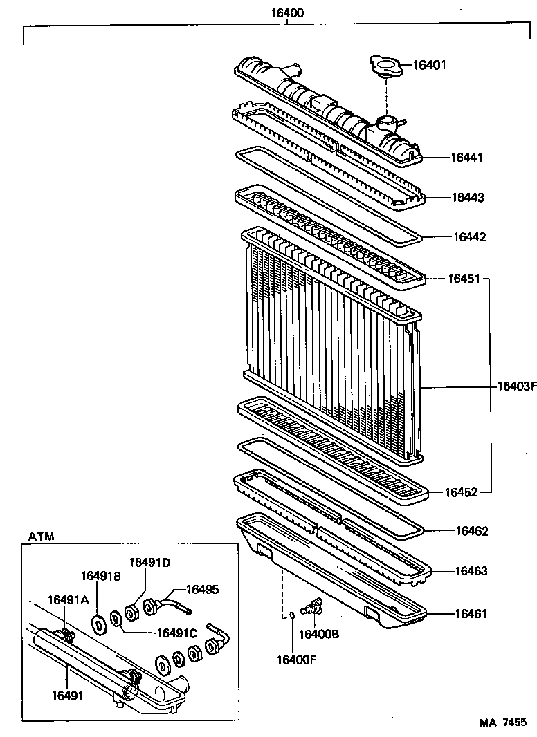 16347-70010 GASKET, WATER BY-PASS product image