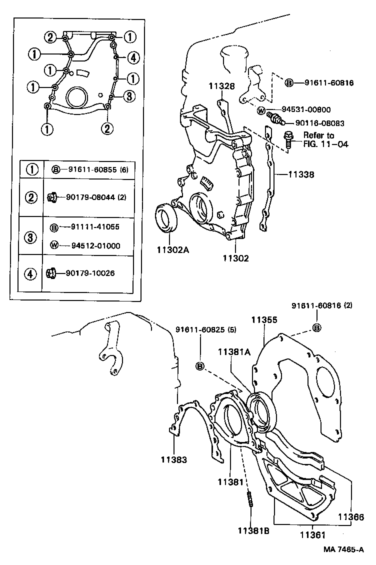 11302-70011 COVER SUB-ASSY, TIMING CHAIN OR BELT product image