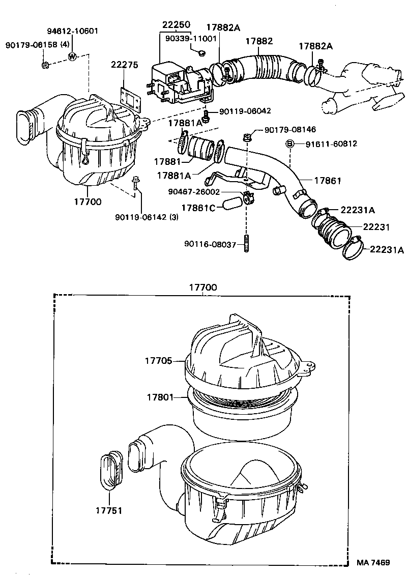 17700-72050 CLEANER ASSY, AIR product image