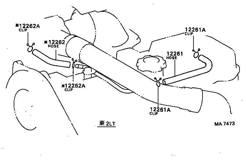 12262-54010 HOSE, VENTILATION, NO.2 product image