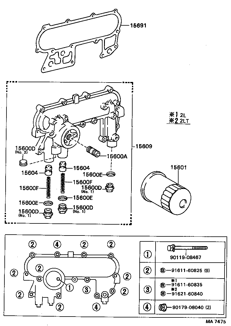 15609-54091 BRACKET SUB-ASSY, OIL FILTER product image