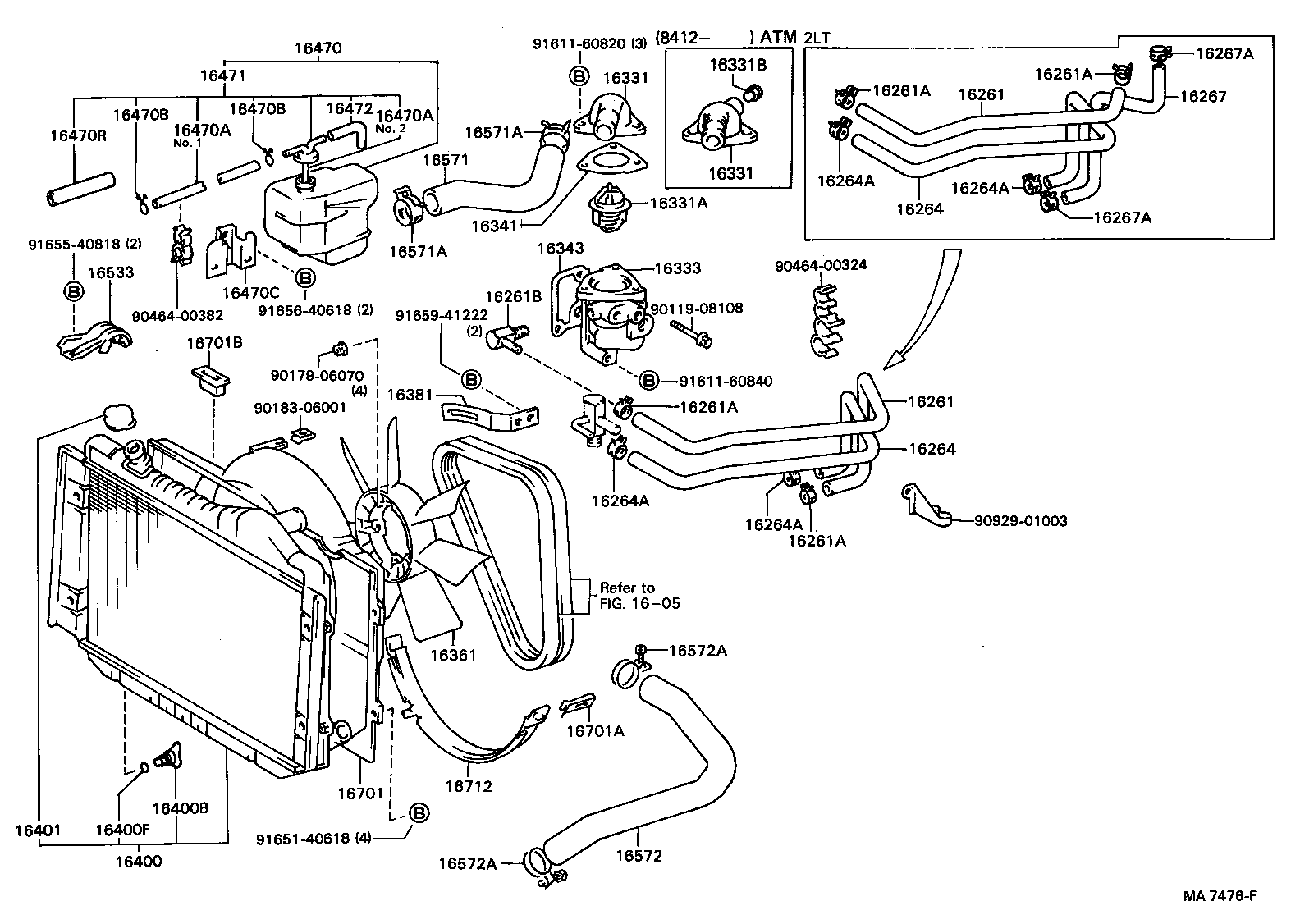 16572-63050 HOSE, RADIATOR, OUTLET product image