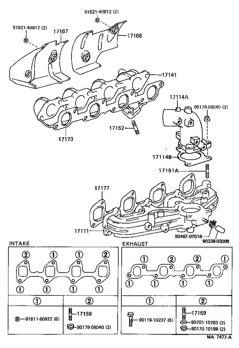90044-30041 GASKET(FOR TURBO OIL INLET PIPE) product image