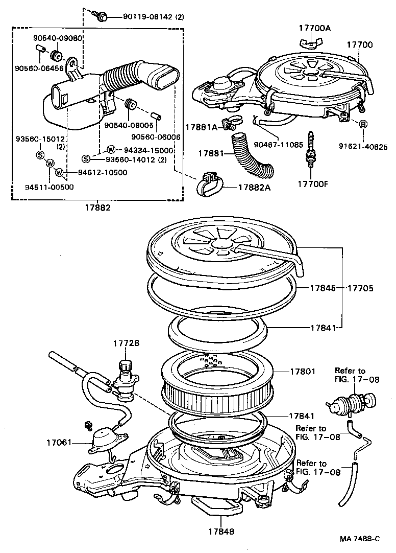 17700-72050 CLEANER ASSY, AIR product image