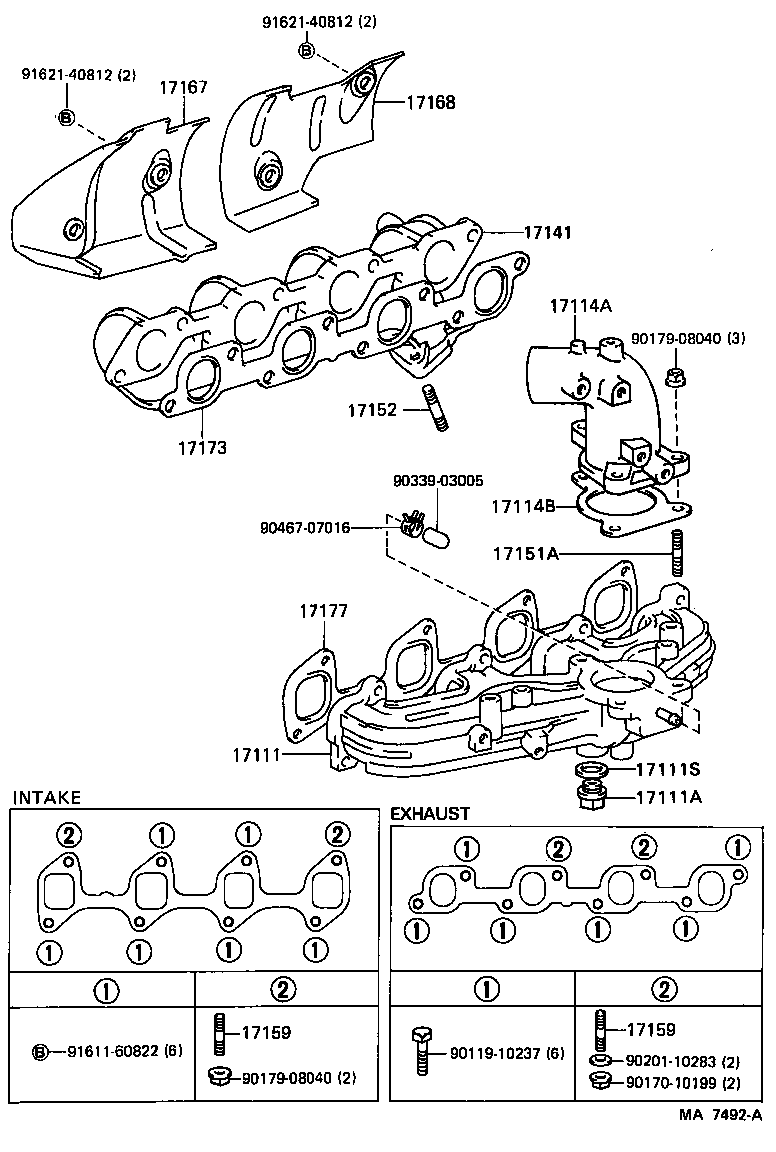 90116-10141 BOLT, STUD(FOR MANIFOLD TO CYLINDER HEAD) product image