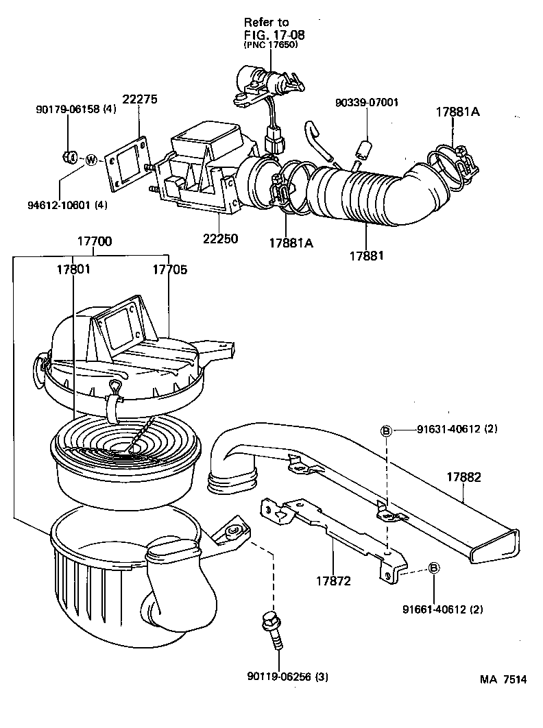17700-16110 CLEANER ASSY, AIR product image