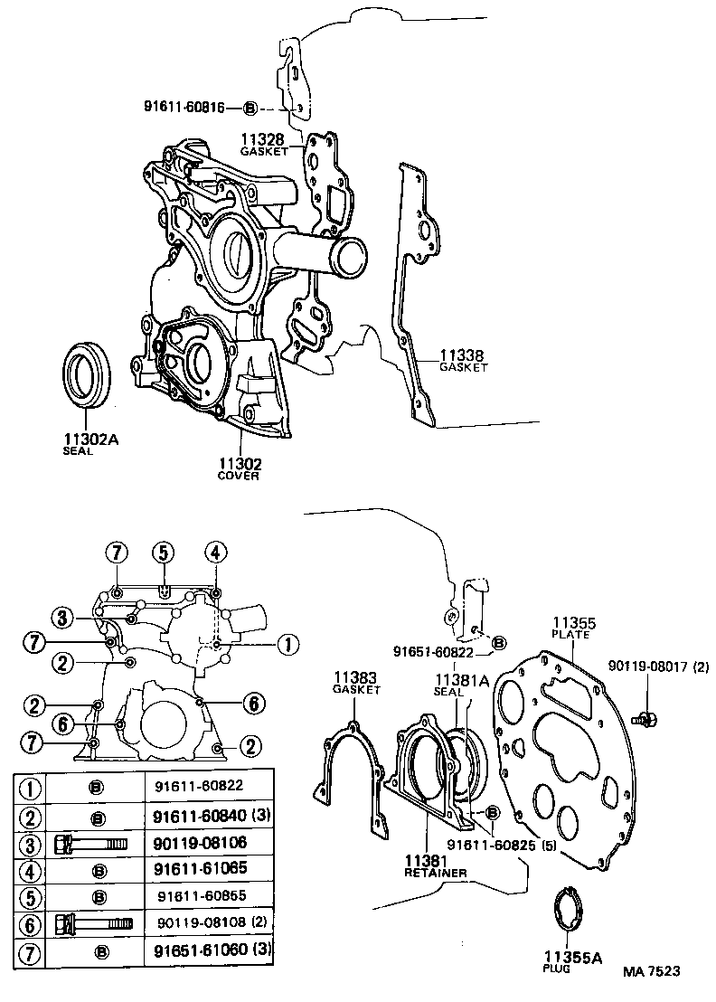 11321-71010 COVER SUB-ASSY, TIMING CHAIN OR BELT product image