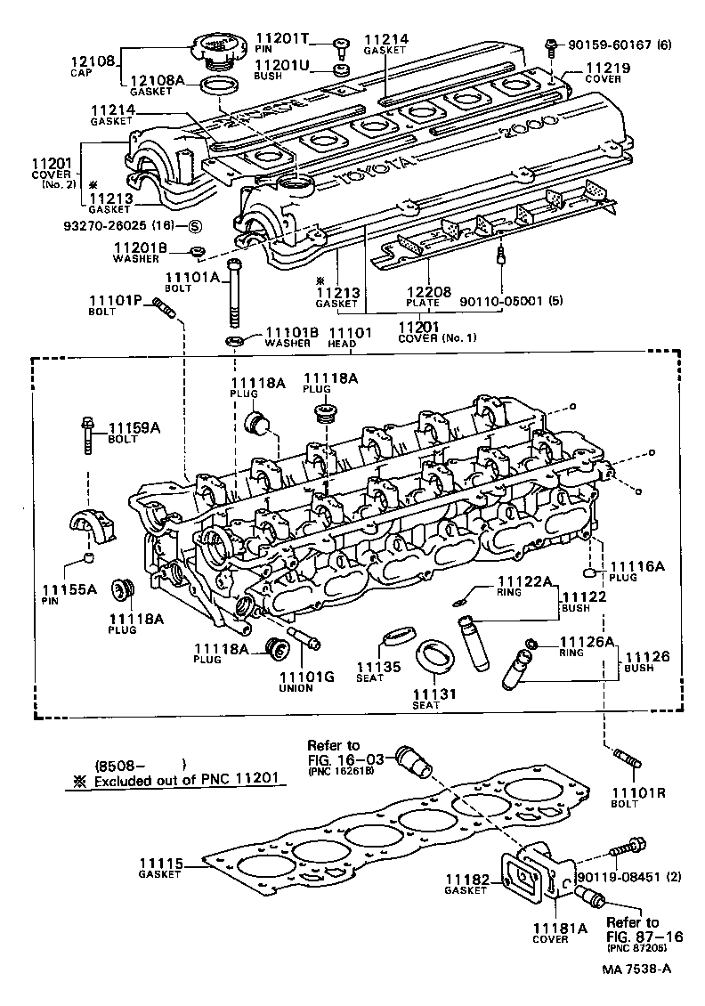 11101-71030 HEAD SUB-ASSY, CYLINDER product image