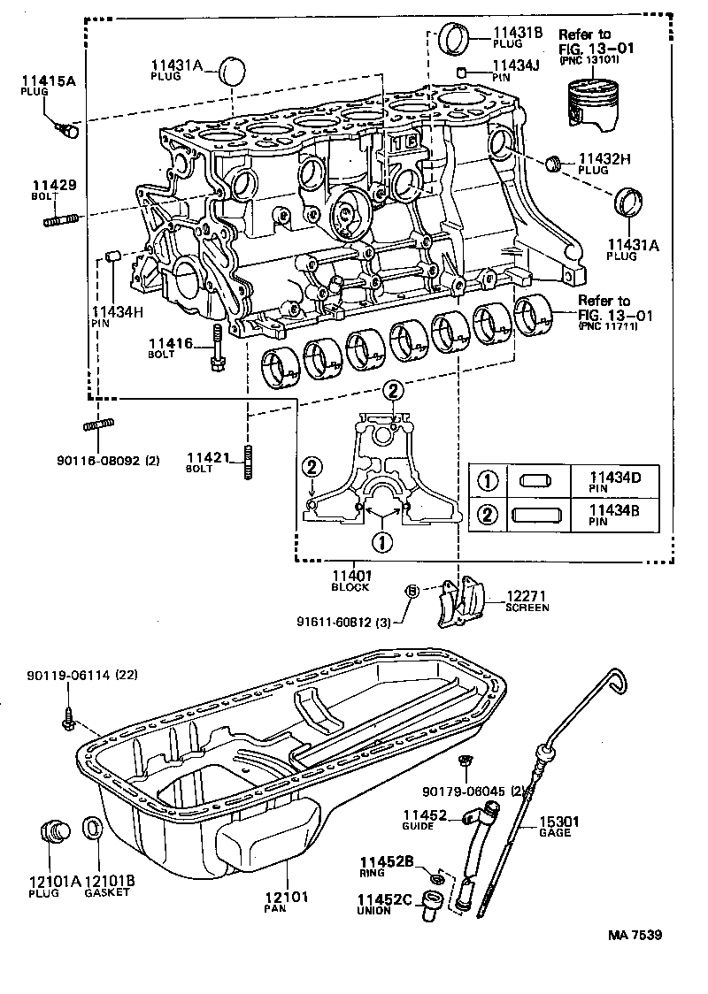 11401-79059 BLOCK SUB-ASSY, CYLINDER product image