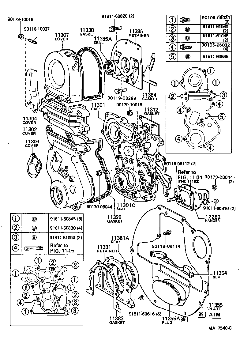 11302-70011 COVER SUB-ASSY, TIMING CHAIN OR BELT product image
