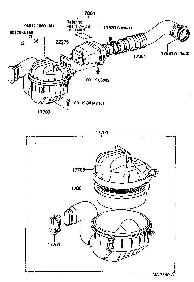 17700-72050 CLEANER ASSY, AIR product image
